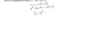 Solving Equations by Completing the Square - Problem 8