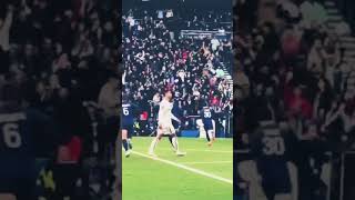Messi celebration after his freekick goal vs lille #messi |#psg | #celebration | #freekick | #shorts
