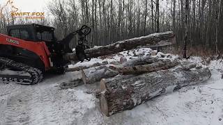 Rotating Log Grapple for skid steer demo by Swift Fox Industries