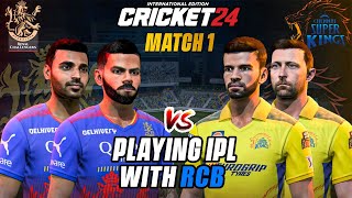 RCB vs CSK - Playing IPL with RCB in Cricket 24 😍🔥 #1