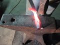 forging an integral socket handle on a machete part 1