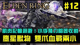 【Elden Ring】艾爾登法環，雙爪聖騎血戰墮星獸物，兩小時奮戰！肌肉記憶迴避，暗器飛刀收割｜EP12｜鍵鼠玩家