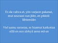 johanna kurkela sun särkyä anna mä en lyrics sanat