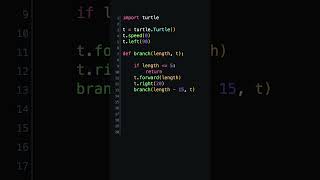 Python turtle to draw a tree using recursion