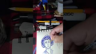 Watch me draw a portrait of a geisha #timelapsart #arttuturial #drawing