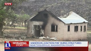 'Anderson Junction Fire' burns some outbuildings