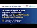 WHO EPI-WIN Webinar: Characterizing human exposure to zoonotic pathogens: new WHO/Prezode indicators