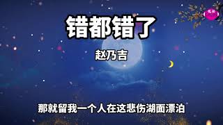 赵乃吉《错都错了》【动态歌词】【反正爱都爱了我也不该去埋怨什么 如今分都分了你也应该有你的生活】