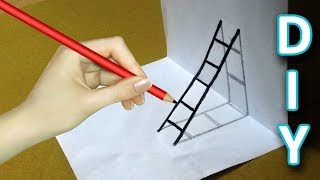 Draw 3D Ladder the Easy Way!