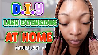 DIY Lash Extensions At Home | Natural Set | BEGINNER FRIENDLY