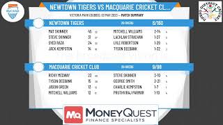 Dubbo District CA - Whitney Cup / Moneyquest Megahit - FINALS - Newtown Tigers v Macquarie Cricket