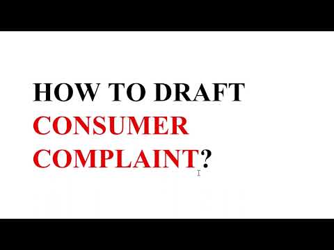How can I draft a consumer complaint?