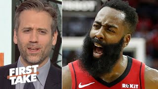 ‘Are you kidding?’ – Max Kellerman reacts to James Harden’s controversial dunk | First Take