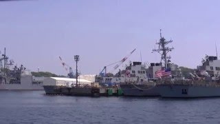 YOKOSUKA 軍港クルーズ　アメリカ海軍基地編　空母ロナルド・レーガンも停泊