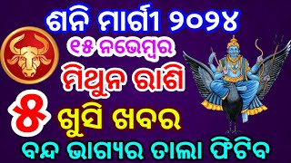 ମିଥୁନରାଶି ଶନି ମାର୍ଗୀ ଦେବେ ବଡ ସଫଳତା Mithun Rashi Shanimargi 2024, Gemini November Horoscope in Odia