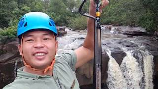 Shinta Mani Wild - Zipline flight over waterfall in private forest @Cambodia