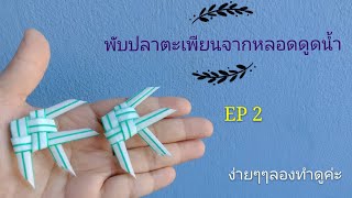 พับปลา จากหลอดดูดน้ำ ( Remake )