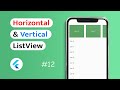 How to create Horizontal & Vertical ListView in Flutter App? (Android & IOS)