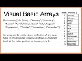 Introduction to Visual Basic Arrays