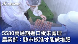 5580萬過期進口蛋未處理 農業部：縣市核准才能做堆肥｜20240304 公視晚間新聞