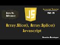 Array.slice(), Array.splice() Javascript | Javascript Tutorial