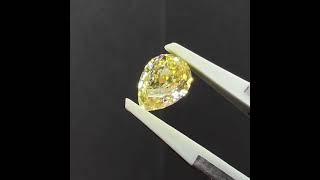 ファンシーイエロー 相当 モアッサナイト ペアシェイプ 1.3ct ルース #モアッサナイト　#モアサナイト #ルース