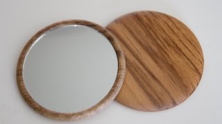 Woodturning Compact Makeup Mirror