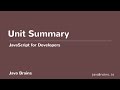 JavaScript for Developers 42 - Unit Summary