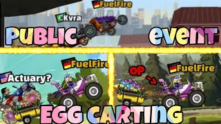 Egg delivery with a monster - public event Egg Carting | Hill Climb Racing 2
