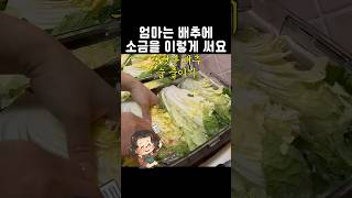 엄마는 배추에 소금을 이렇게 써요 #엄마음식 #저당 #집밥 #건강식 #당뇨식