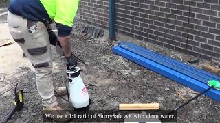 Cleaning Newly Laid Bricks with SlurrySafe AR