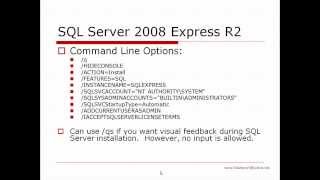 IS - How to Install SQL Server 2008 Express R2 - InstallShield 2013