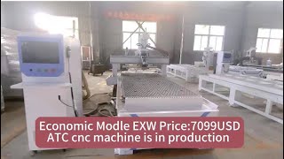 Our Economic CNC wood cutting machine with LNC control system can be sold at EXW Price-7099USD