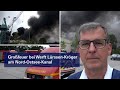 Video vom Großfeuer: Das sagt die Polizei zum Brand bei Werft Lürssen-Kröger