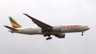 [RARE] ETHIOPIAN CARGO 777F | Landing at Budapest Airport