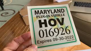 Tesla Model 3: Maryland HOV permit has arrived!