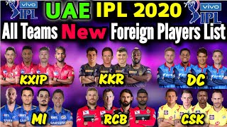 IPL 2020 in UAE | All Teams New Foreign Players List | IPL 2020 All Teams Overseas Players List 2020