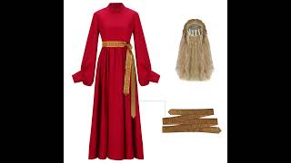 Vikidoky #theprincessbride #Buttercup Red Dress Cosplay Costume #halloweencostume #partydress