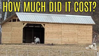 A Complete Cost Breakdown of the 10'x25' Goat Shelter - Should I Have Just Bought One?