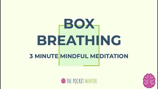 BOX BREATHING Technique | Guided Mindfulness Meditation 3 minutes (2022) Stress and Anxiety Release