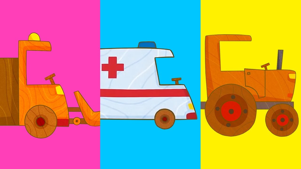 A Car Toons Tractor Car Cartoons Youtube