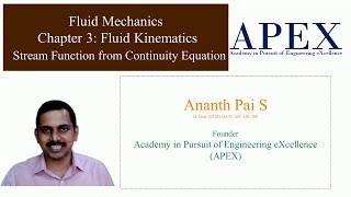 Stream Function from Continuity Equation