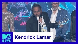 Kendrick Lamar Reacts to Winning 'Video of the Year' for 'HUMBLE.' | MTV News