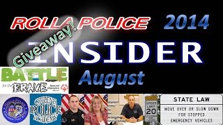 Rolla Police TV: "Rolla Police Insider" (August 2014) [Rolla Missouri Police Department]