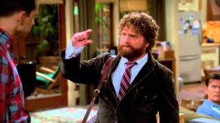The Complete Two and a Half Men Scene - Due Date Zach Galifianakis