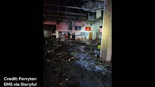 A Fire Station In Perryton, Texas Took A Direct Hit From A Tornado In Thursday Night Storms.