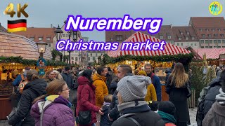 Nuremberg on December 1st 2024! Christmas Market Walking Tour in 4K HDR