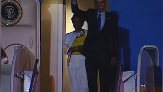 Raw: President Obama Arrives in Jamaica