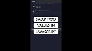 JavaScript Program to Swap Two Variables - [Short Code]