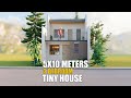 50 SQ.M 3 BEDROOM SMALL HOUSE DESIGN